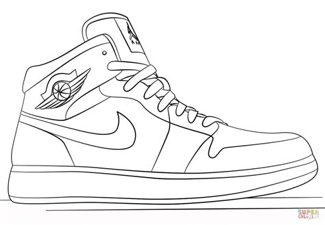 Nike jordan super coloring pages